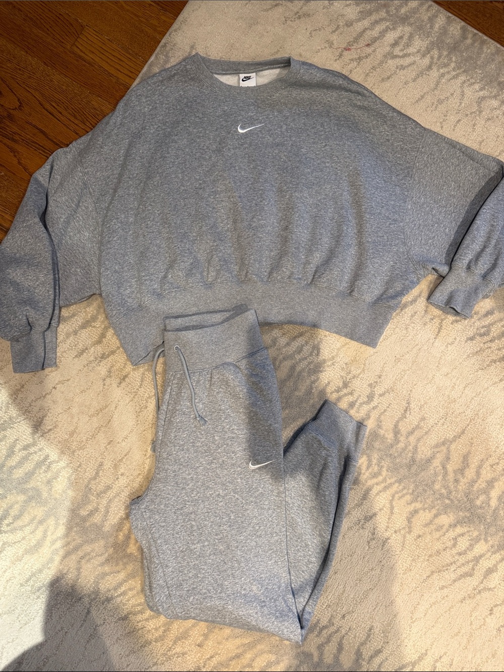 Nike Kids Grey Two-Piece Sweatshirt & Joggers Set